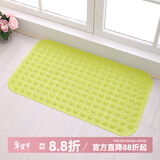 钟爱一生浴室防滑垫地垫大号淋浴垫按摩脚垫小浴室卫生间厕所防水垫子无味 绿色  40*100cm加长款