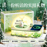 万火摆件香薰机夜灯闺蜜生日礼物女生礼物高级小众乔迁新居蓝牙音箱 手提礼袋【AI语音控制】无线充+蓝牙音箱+香薰机+夜灯 无线充香薰音响蓝牙音箱礼盒氛围灯