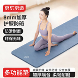 京东京造 瑜伽垫男女训练健身垫儿童舞蹈垫家用地垫183*61cm深空蓝