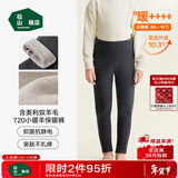 松山棉店【小暖羊】儿童保暖秋裤羊毛打底棉裤加厚加绒男女内穿打底裤校服 巨厚暖720-深灰（-20~-10°C） 160 cm 40-55KG
