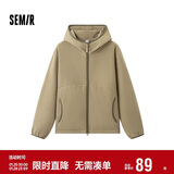 森马夹克男抗静电摇粒绒毛绒外套连帽冬装百搭情侣款109724108202
