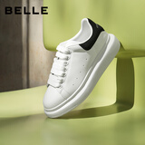 百丽厚底小白鞋女商场同款撞色板鞋Z2U1DCM5 黑尾翼-经典款 38