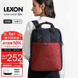 乐上（LEXON）双肩包女士背包14英寸笔记本电脑包旅行布艺定制情侣大学生书包