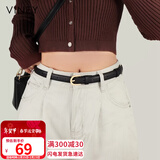 viney牛皮女士皮带细腰带女装饰配裙带针扣女生轻奢牛仔裤腰带生日礼物