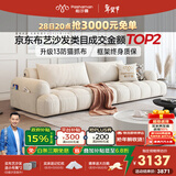 帕沙曼猫抓布艺沙发客厅小户型泡芙法式奶油风简约2025设计师新款1005FZ 【升级USB】3.02米多人位 2586ZF# 30%选择-棉麻【旗舰版】 硅胶棉+紫罗兰+海绵