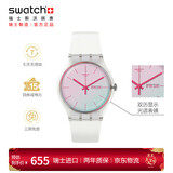 斯沃琪（Swatch）瑞士手表 炫白极光2.0 考试简约新年礼物时尚腕表 SO29K704-S14