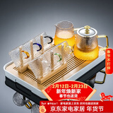 正扬玻璃茶具套装家用小套功夫茶杯简约透明红茶泡茶器办公室客厅喝茶