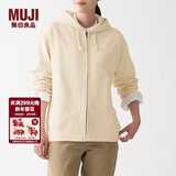 MUJI MUJI 男女通用 紧密编织毛圈 拉链连帽衫 休闲外套 无性别 卫衣 原色 S -M(165/88A)
