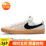 耐克NIKE男板鞋缓震透气 BLAZER LOW 低帮运动鞋DC7695-100白黑棕42.5