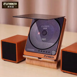 THINKYA JA-310R发烧CD播放机 复古蓝牙CD播放专辑光盘播放器 高保真光纤无损输出音响 木质小音箱套装