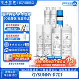 洁净世家适用沁园净水器滤芯10寸款RO-185/RU185系列全套PP棉活性炭反渗透膜 QR-RL-701A【全套7支】