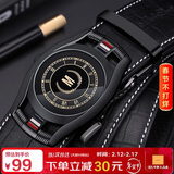 马莎兰缇（MashaLanti）男士皮带鳄鱼纹头层牛皮腰带自动扣裤带情人节礼物实用送爸爸老公