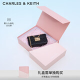 CHARLES&KEITH拼接菱格链条单肩斜挎小方包包女包生日礼物CK2-80701360