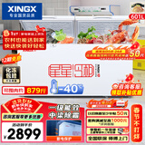 星星（XINGX）601L商用冰柜 大容量冰箱冷藏冷冻转换柜 单温大容积卧式减霜保鲜节能冷柜 BD/BC-628GE 以旧换新