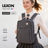 乐上（LEXON）双肩包女14英寸商务笔记本电脑包时尚休闲书包通勤旅行背包银河灰