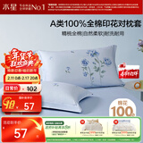 水星家纺枕套纯棉100%全棉枕头套单件A类枕头罩床上用品对枕套48x74cm