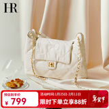 HR赫莲娜云朵链条包包女包时尚单肩斜挎包女士通勤包情人节礼物 白色 大包