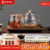 友家铺子（Biooner）全自动上水电热水壶烧水壶家用办公茶台一体机茶桌茶几嵌入式茶具套装 RY-A1金色保温1L