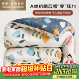 雅鹿·自由自在A类抗菌纤维被子被芯秋冬天季单双人加厚棉被8斤200x230cm 繁花