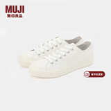 MUJI男女通用不易疲劳不易沾水运动鞋无性别男款女款小白鞋帆布鞋鞋子 米白色2S 34 码/220mm（尺码偏大拍小一码）