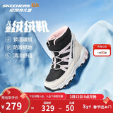 Skechers斯凯奇儿童绒绒靴儿童搭扣加绒靴子女童雪地靴保暖棉鞋664200L