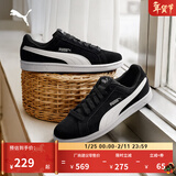 彪马（PUMA）复古休闲黑色薄底板鞋男女冬经典低帮运动鞋SMASH 361730 黑色-白-01 35.5
