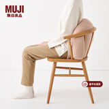 MUJI 可当成腰垫使用的柔软靠垫 抱枕腰托靠枕腰靠 办公室 橙红色 55*40*20cm 5S