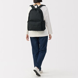 MUJI 带PC收纳袋双肩包背包旅行包书包电脑包通勤包大容量 新品 黑色6S 长43*宽32*高14cm