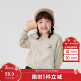 巴拉巴拉童装儿童卫衣秋冬2024男童女童圆领套头摇粒绒上衣潮208424121216