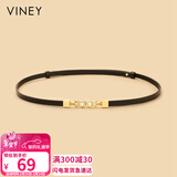 viney牛皮腰带女时尚装饰搭配裙带外穿束腰封百搭学生休闲皮带生日礼物