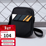 高尔夫GOLF单肩包男士休闲撞色斜挎包男防泼水手机包潮流学生小背包女百搭挂包运动随身挎包 黑色