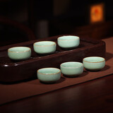百年利永宜兴青瓷品茗杯主人杯梅茗杯小口杯功夫茶具配件泡茶杯茶碗