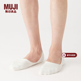 MUJI MUJI 男式 脚跟带防滑薄款 隐形船袜 49SA056 米白色 25-27cm/40-44码