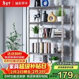 溢彩年华 厨房置物架落地仓储货架家用阳台铁艺储物架收纳架子五层2801SR
