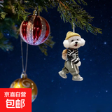 新款创意小狗背包挂件车载亚克力平面挂饰可爱钥匙扣送闺蜜款吊坠 黄泰迪2个