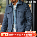 马登工装 美式休闲双面桃皮绒棉衣亲肤保暖棉服加厚棉袄短外套男秋冬 藏蓝色 2XL （偏小，请参考尺码推荐）