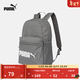 彪马（PUMA）通勤旅行大容量双肩背包男女同款学生印花书包077482 石灰色-03 OSFA/均码