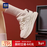 海澜之家（HLA）运动休闲鞋女秋冬百搭小白阿甘老爹鞋HDAYXW6CDQ048 米红加绒37