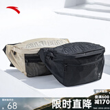 安踏腰包男女通用休闲跑步轻便简约斜挎包多功能工具包单肩运动包 【店长主推】黑色-1 均码