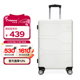 Diplomat外交官商务万向轮拉杆箱旅行箱TSA密码箱行李箱TC-6903白色24英寸