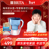 碧然德（BRITA）过滤净水器 滤水壶 海洋系列 3.5L(蓝色）+去水垢专家版滤芯11枚 环保加固包装