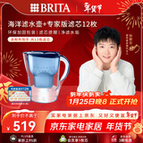 碧然德（BRITA）过滤净水器 家用滤水壶 净水壶 Marella 海洋系列+专家版滤芯12枚（含附件）