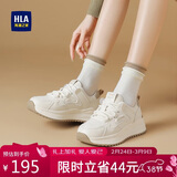 海澜之家（HLA）运动休闲鞋女春夏百搭小白阿甘鞋轻便老爹鞋HDAYXW1CDQ036 米杏36