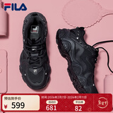 斐乐猫爪鞋女鞋老爹鞋休闲鞋女休闲复古厚底运动鞋 猫爪四代-黑BK 38