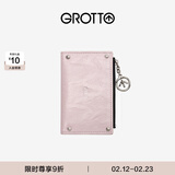 个乐植鞣绵羊皮真皮卡包卡夹钱包轻奢男女款情侣新年礼物 樱粉 均码