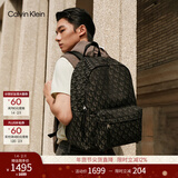 Calvin KleinJeans【情人节礼物】男士休闲通勤校园风ck提花大容量书包双肩包
