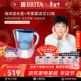碧然德（BRITA）过滤净水器 家用滤水壶 净水壶 Marella 海洋系列+专家版滤芯12枚（含附件）