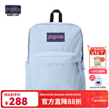JANSPORT杰斯伯书包轻便双肩包男女旅行包简约背包电脑包学生校园 4QUE7G7雾霾蓝-隔层+侧袋