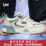 Lee男鞋2025新款冬季休闲鞋男厚底面包鞋真皮休闲板鞋高端潮牌鞋子男 绿色 【主推四季款】 41 【偏大/请拍小一码】