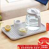 忆壶茶（YIHUTEA）创意家用沥水托盘茶盘多功能塑料茶盘茶托水果盘置物沥水茶盘家用 长方形托盘-小号